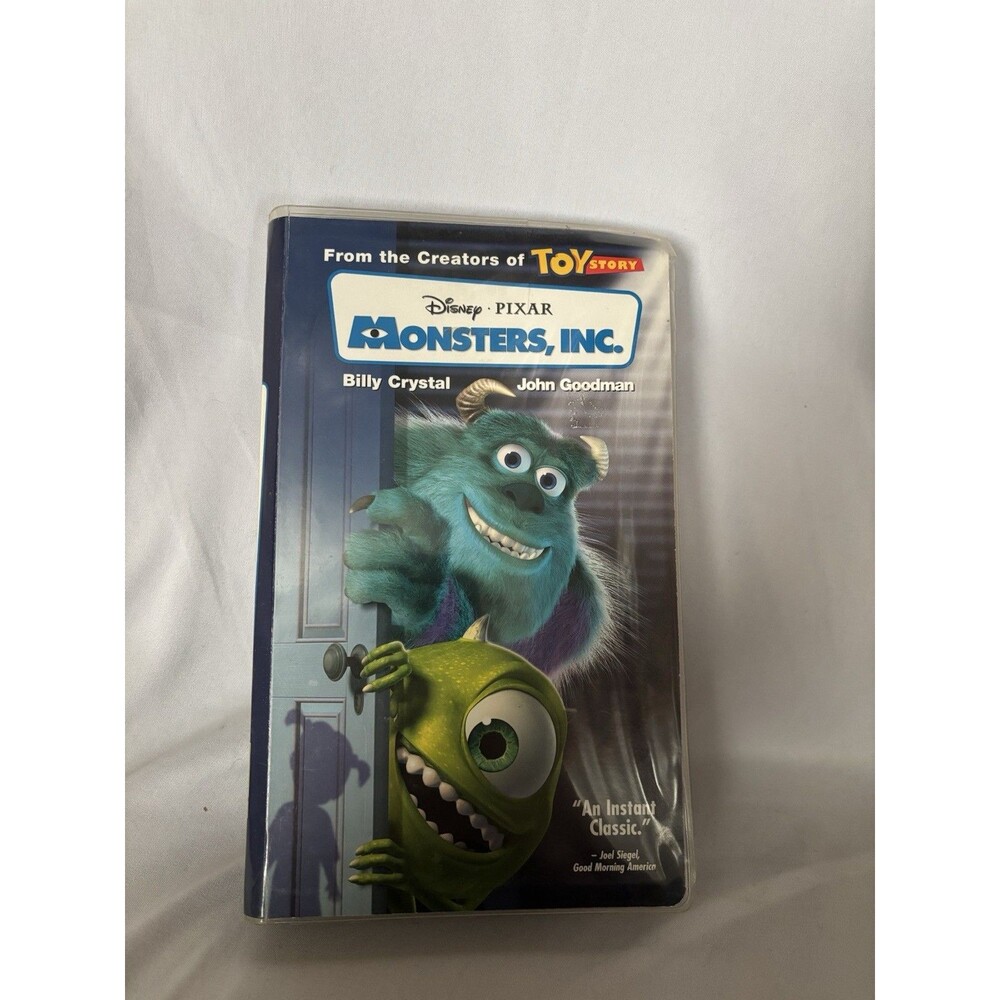 Monsters, Inc. VHS, 2001 Rare Blue Tape Edition – Clear Clamshell – Disney Pixar